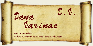 Dana Varinac vizit kartica